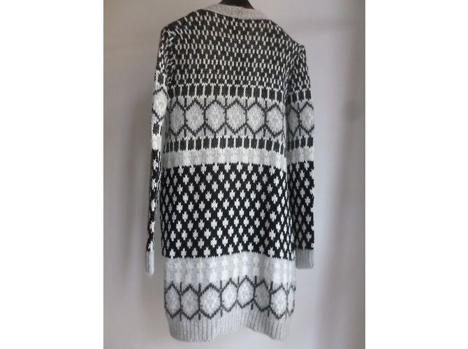 Zara Strickjacke aus Wolle und Mohair grau - Ansicht 6