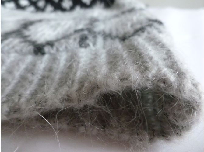 Zara Strickjacke aus Wolle und Mohair grau - Ansicht 10