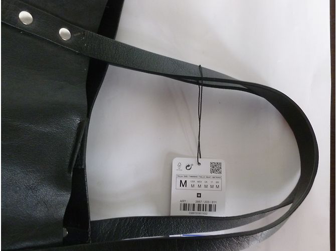 Zara borsa shopper in pelle - vista 4