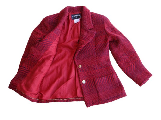 Chanel Jacken Rot Bordeaux - Ansicht 2