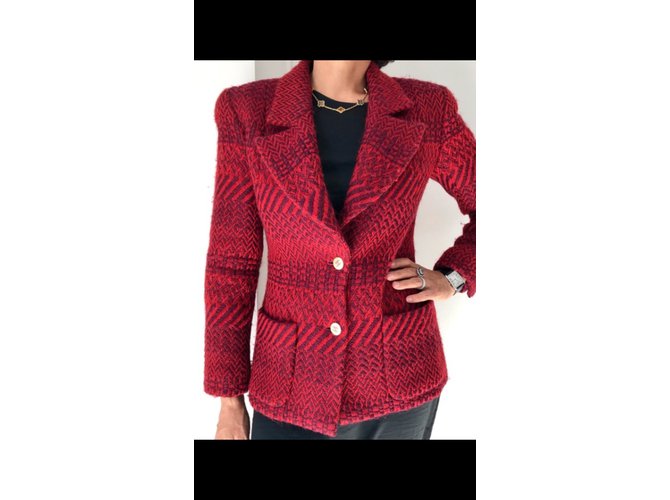 Chanel Jacken Rot Bordeaux - Ansicht 4