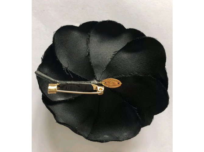 Chanel Camelia-Brosche Schwarz - Ansicht 2