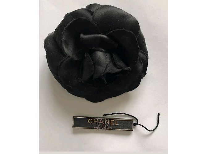 Chanel Camelia-Brosche Schwarz - Ansicht 3
