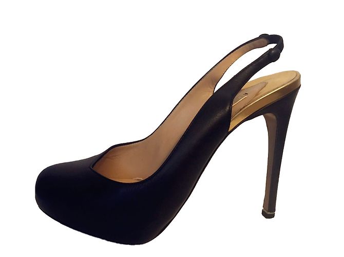 Nicholas Kirkwood Vitello Bijoux Décolleté in pelle nera - vista 2