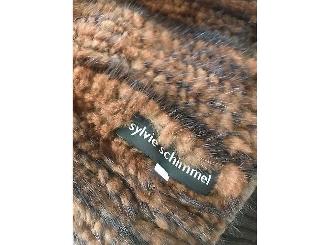Chaqueta de visón de punto marrón Sylvie Schimmel Castaño - vista 2