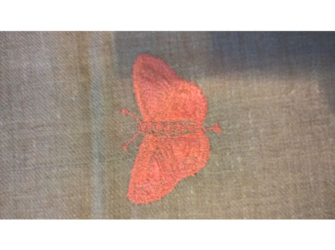 Autre Marque Pashmina in cashmere corallo e taupe - vista 4