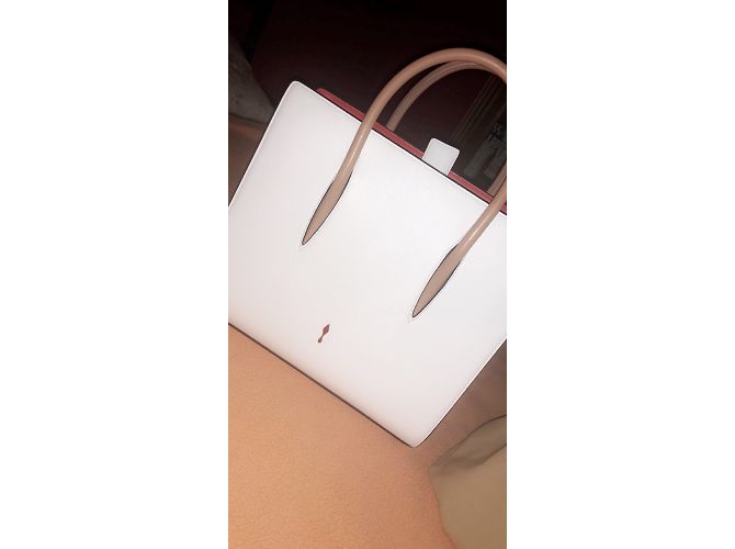 Christian Louboutin Paloma Borsa in pelle bianca Bianco - vista 3