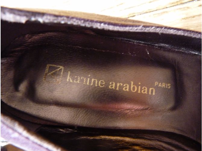 Décolleté Karine Arabian in pelle viola taglia 39 Porpora - vista 3