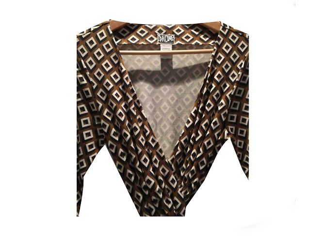 Diane Von Furstenberg Seidenkleid Schwarz Weiß Caramel Karamell - Ansicht 2