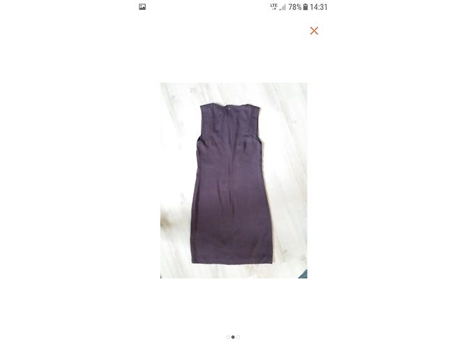 Vestido de seda Cacharel Morado Ciruela Púrpura - vista 3