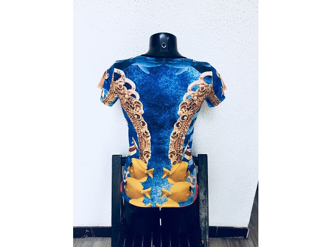 Camiseta Philipp Plein azul de algodón XS - vista 2