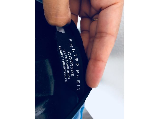 Camiseta Philipp Plein azul de algodón XS - vista 4