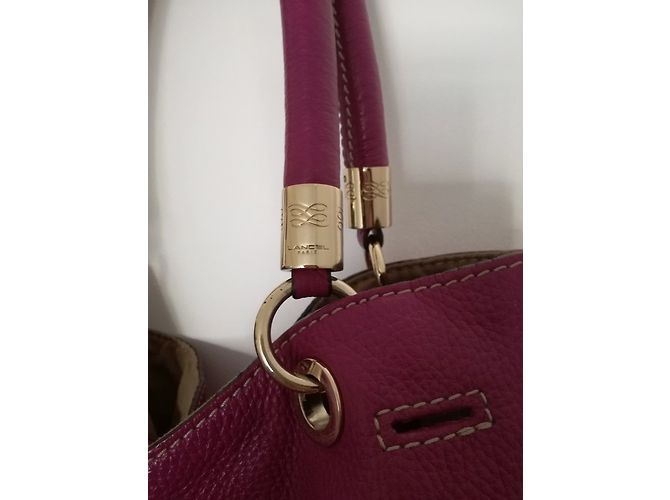 Borsa Lancel French Flair reversibile in pelle granulata rosa - vista 3