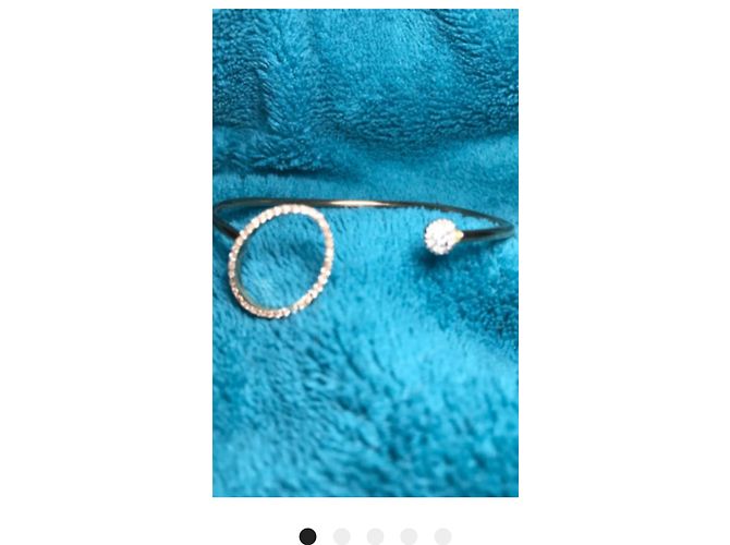 Autre Marque Bracciale semi rigido ZOCCAI in oro rosa e diamanti D'oro - vista 2
