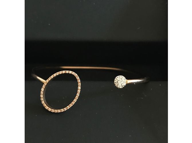Autre Marque Bracciale semi rigido ZOCCAI in oro rosa e diamanti D'oro - vista 3