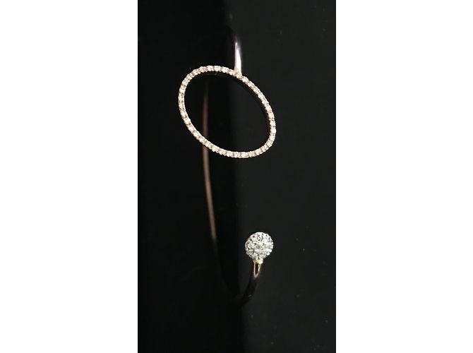 Autre Marque Bracciale semi rigido ZOCCAI in oro rosa e diamanti D'oro - vista 4