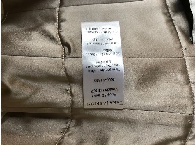 Tara Jarmon Trägerloses Kleid Grau Gelb Seide - Ansicht 11
