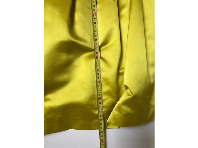 Tara Jarmon Trägerloses Kleid Grau Gelb Seide - Ansicht 7