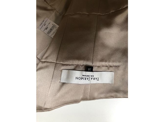 Tara Jarmon Trägerloses Kleid Grau Gelb Seide - Ansicht 9