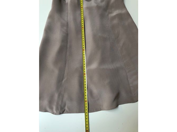 Azzaro Julie Seidenkleid Taupe Grau - Ansicht 13