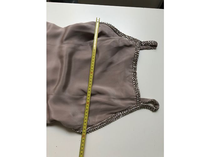Azzaro Julie Seidenkleid Taupe Grau - Ansicht 14