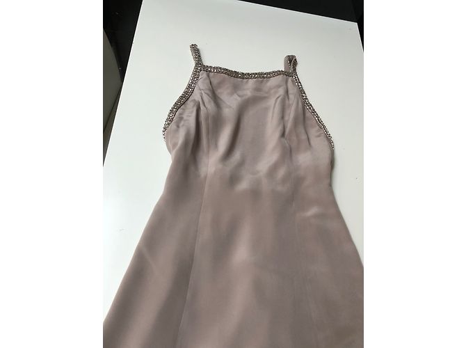 Azzaro Julie Seidenkleid Taupe Grau - Ansicht 16