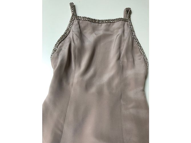Azzaro Julie Seidenkleid Taupe Grau - Ansicht 17