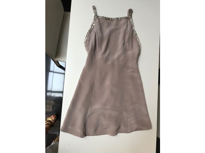Azzaro Julie Seidenkleid Taupe Grau - Ansicht 18
