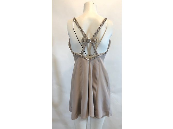 Azzaro Julie Seidenkleid Taupe Grau - Ansicht 2
