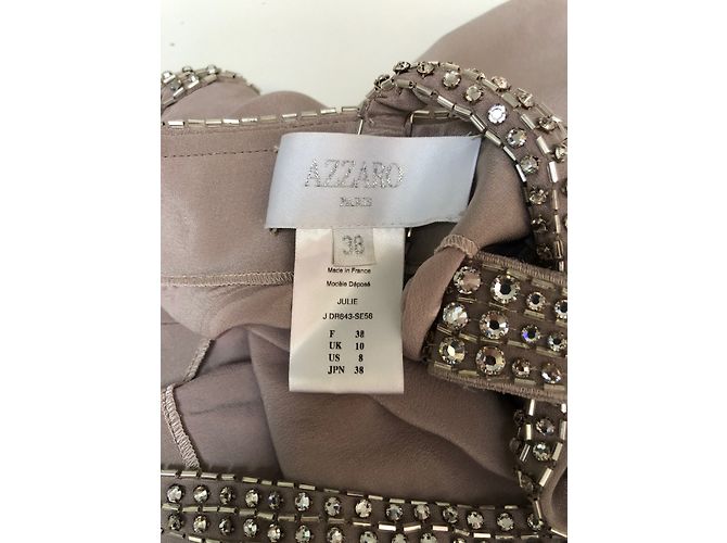 Azzaro Julie Seidenkleid Taupe Grau - Ansicht 8