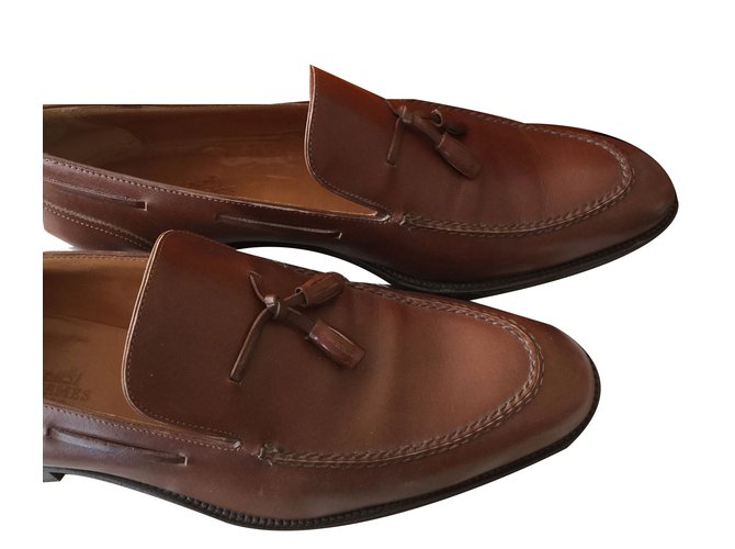 Hermès Mocassini Slip on Nocciola - vista 2
