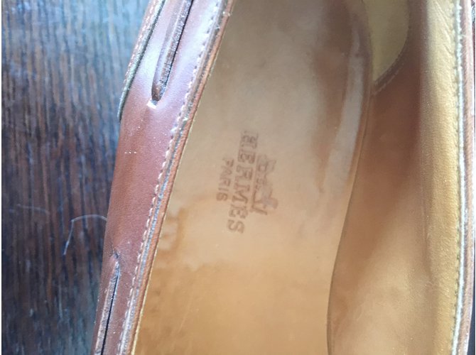 Hermès Mocassini Slip on Nocciola - vista 3