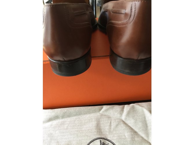 Hermès Mocassini Slip on Nocciola - vista 4