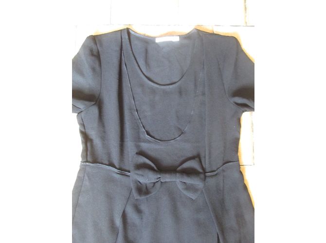 Autre Marque See U Soon Schwarzes Kleid mit Schleife - Ansicht 3