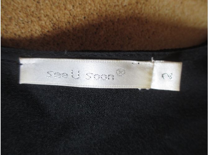 Autre Marque See U Soon Schwarzes Kleid mit Schleife - Ansicht 4