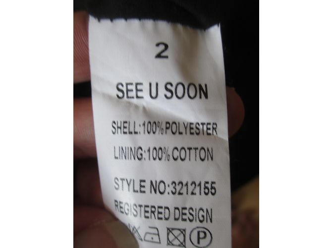 Autre Marque See U Soon Schwarzes Kleid mit Schleife - Ansicht 5