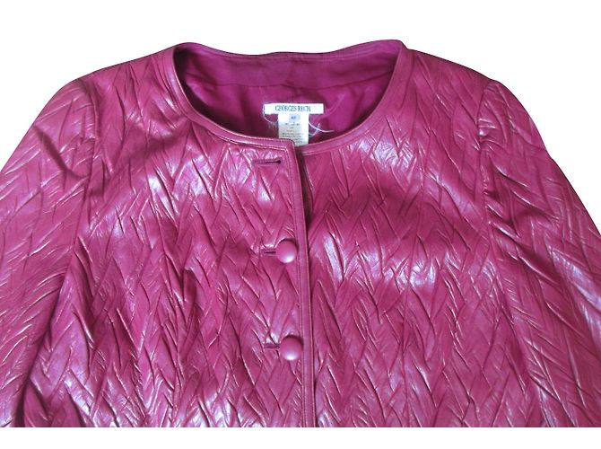 Georges Rech Jacke Dunkelrot Synthetik Bordeaux - Ansicht 2