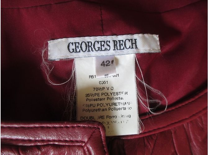 Georges Rech Jacke Dunkelrot Synthetik Bordeaux - Ansicht 4