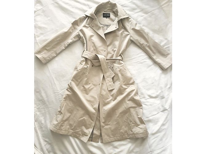 Gabardina Giorgio Armani Beige de Algodón - vista 2