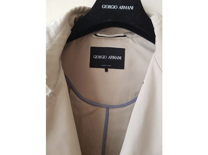 Gabardina Giorgio Armani Beige de Algodón - vista 3