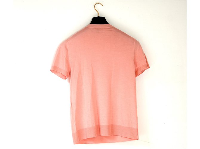 Louis Vuitton Woll und Seidenpullover Rosa Kurzarm Pink - Ansicht 2
