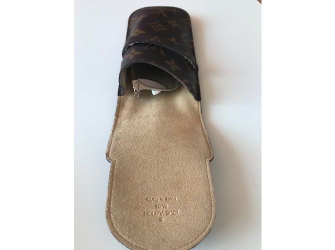 Louis Vuitton Etui / Etui für Brille oder Stifthalter Braun Beige - Ansicht 6
