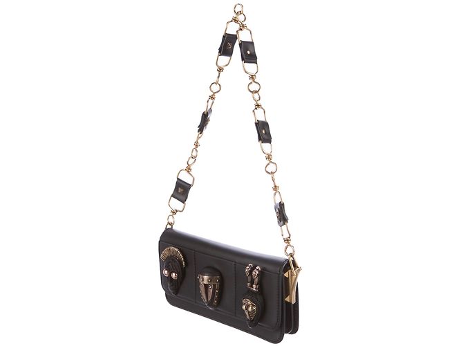 Borsa a mano Valentino Garavani in pelle nera Nero - vista 2