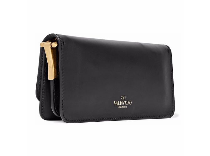 Borsa a mano Valentino Garavani in pelle nera Nero - vista 4