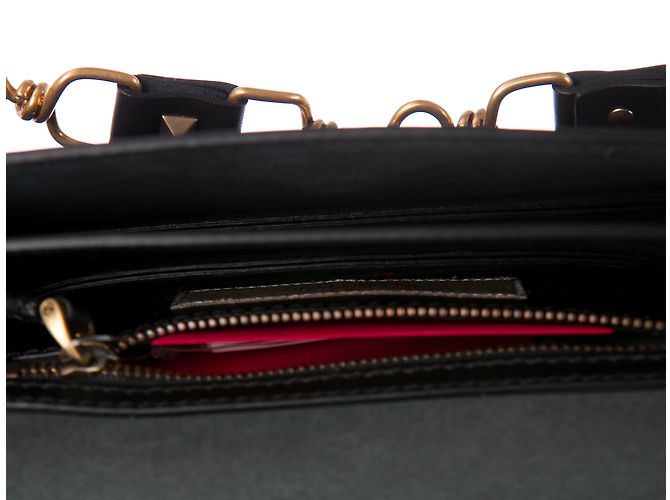 Borsa a mano Valentino Garavani in pelle nera Nero - vista 7