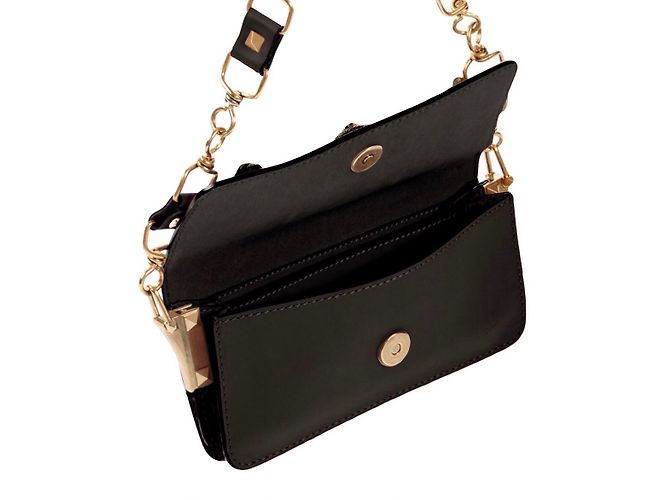 Borsa a mano Valentino Garavani in pelle nera Nero - vista 8