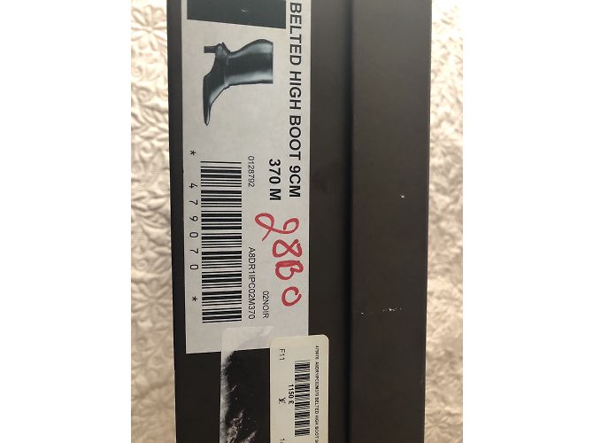 Louis Vuitton Botas altas negras de piel 37 Negro - vista 4