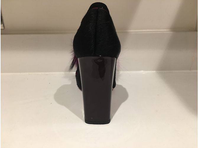 Fendi Fuchsia Violette Absatzschuhe aus Kalbshaar Lila - Ansicht 4