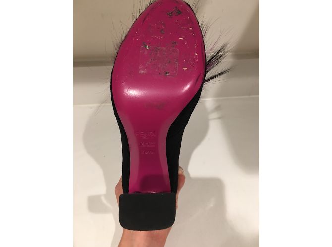 Fendi Fuchsia Violette Absatzschuhe aus Kalbshaar Lila - Ansicht 5