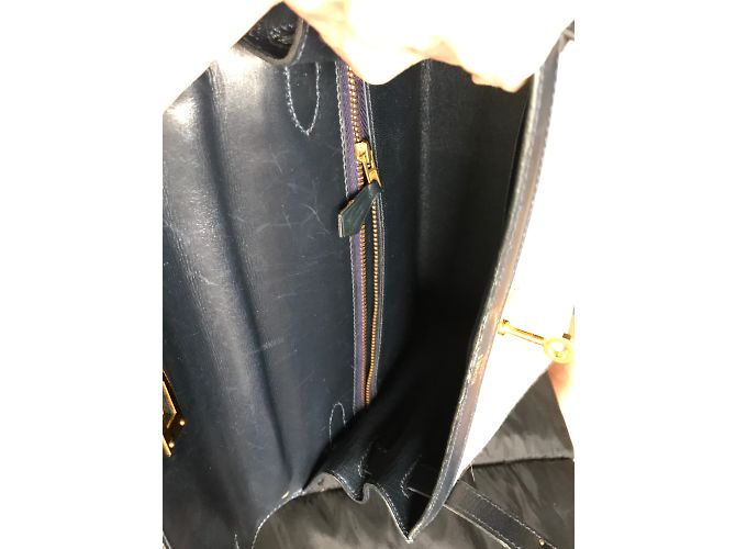 Kelly Hermès Handtaschen Marineblau - Ansicht 10